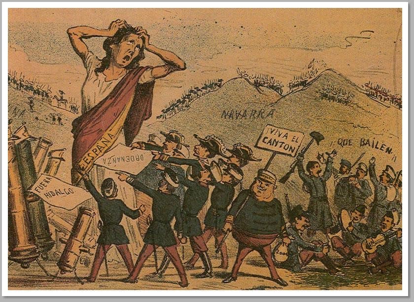 Satírico relativo a la inestabilidad republicana