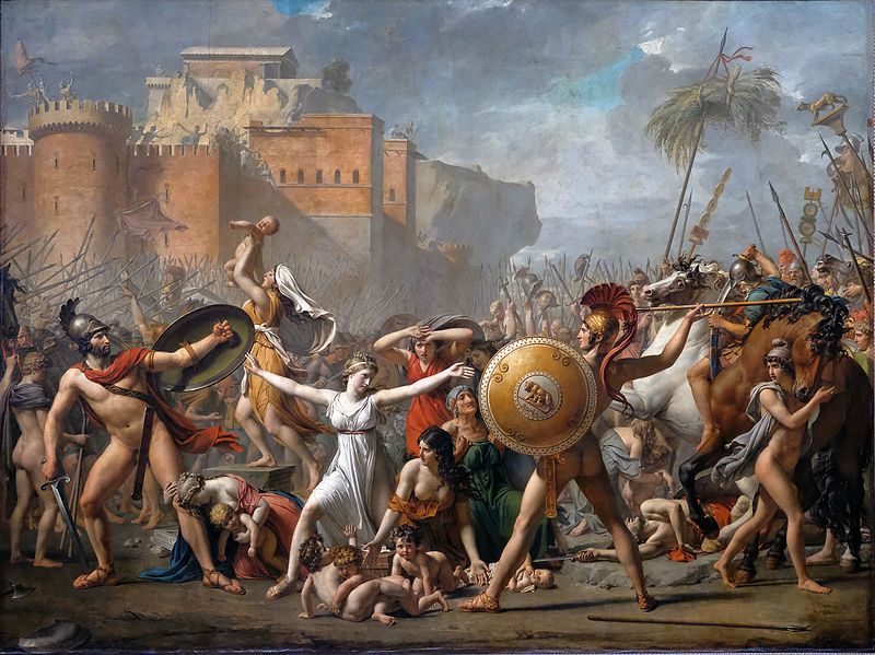 Rapto de las Sabinas (Jacques-Louis David, 1799).